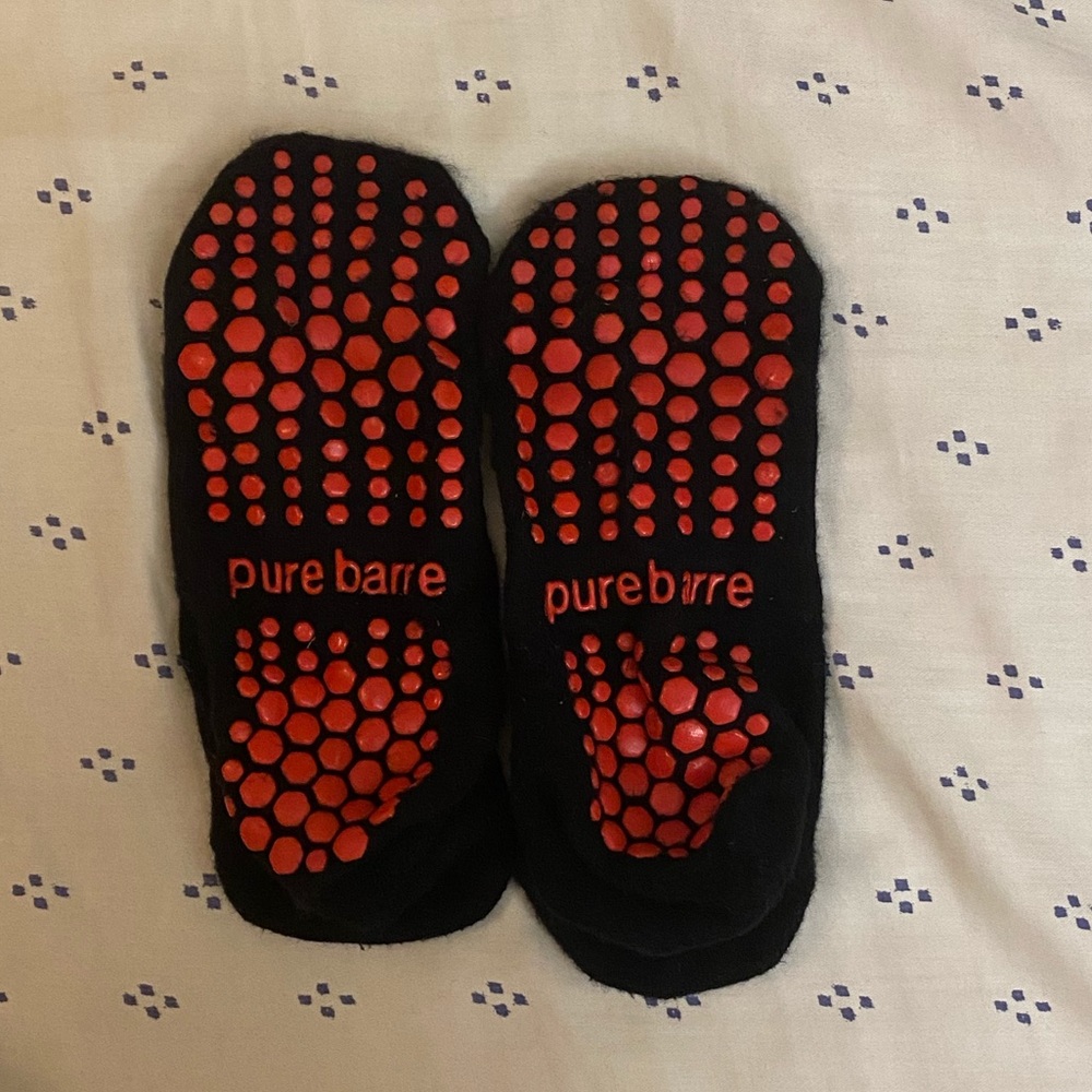 Black/Red Pure Barre Socks